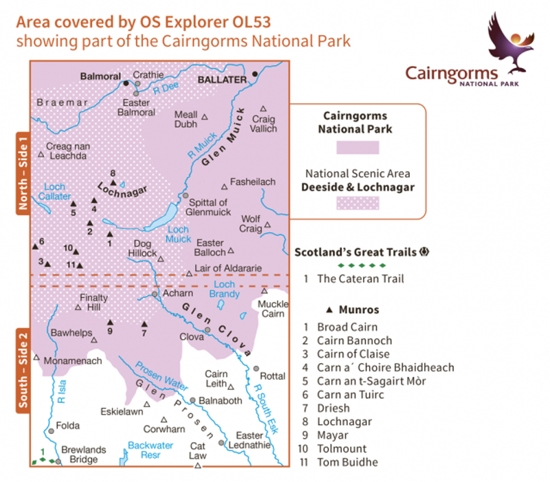 OS Explorer Map OL53 - Lochnagar Glen Muick and Glen Clova-2